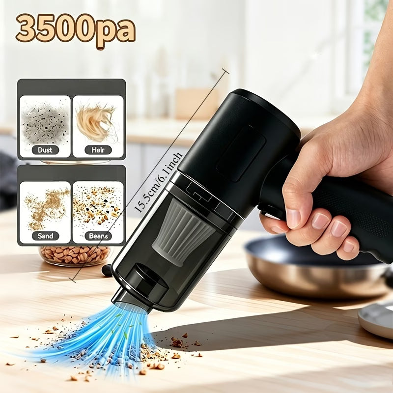 Zyvam portable car vacuum cleaner with a sleek handheld design and attachments for cleaning car interiors.
