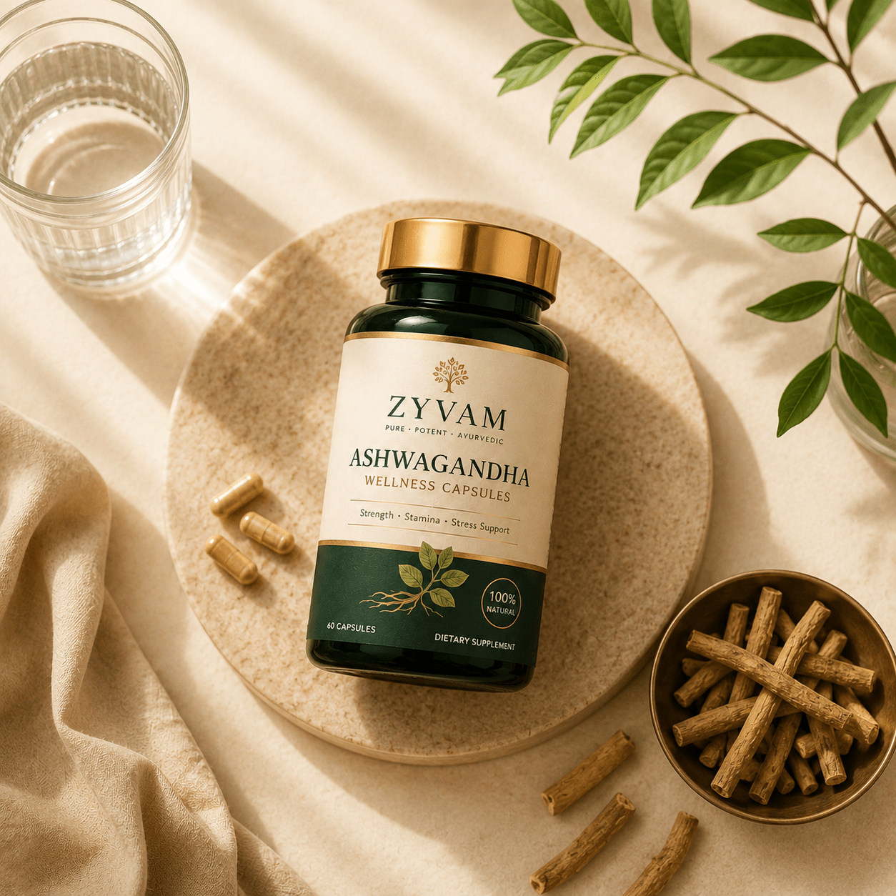ZYVAM Ashwagandha Wellness Capsules - ZYVAM