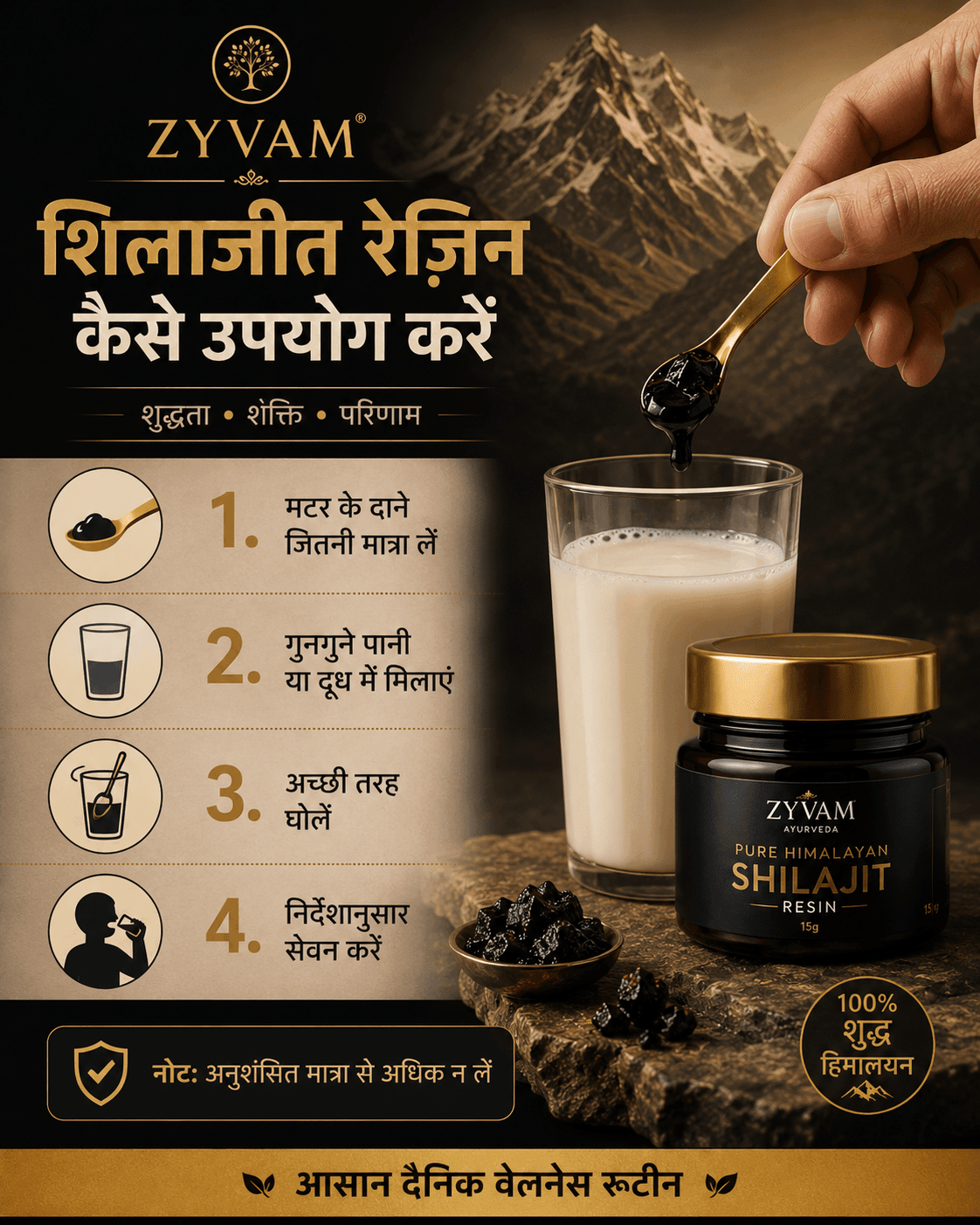 ZYVAM Pure Himalayan Shilajit Resin - ZYVAM