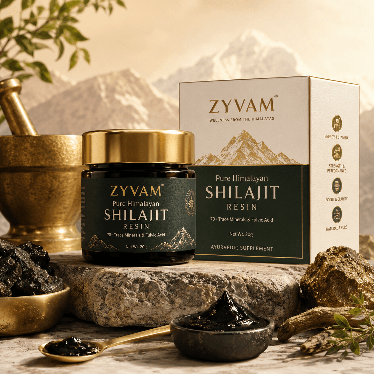 ZYVAM Pure Himalayan Shilajit Resin - ZYVAM